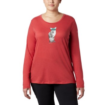 Columbia Sweater Dames, Ruby Falls Long Sleeve Plus Size Rood, 58BCIFNZO